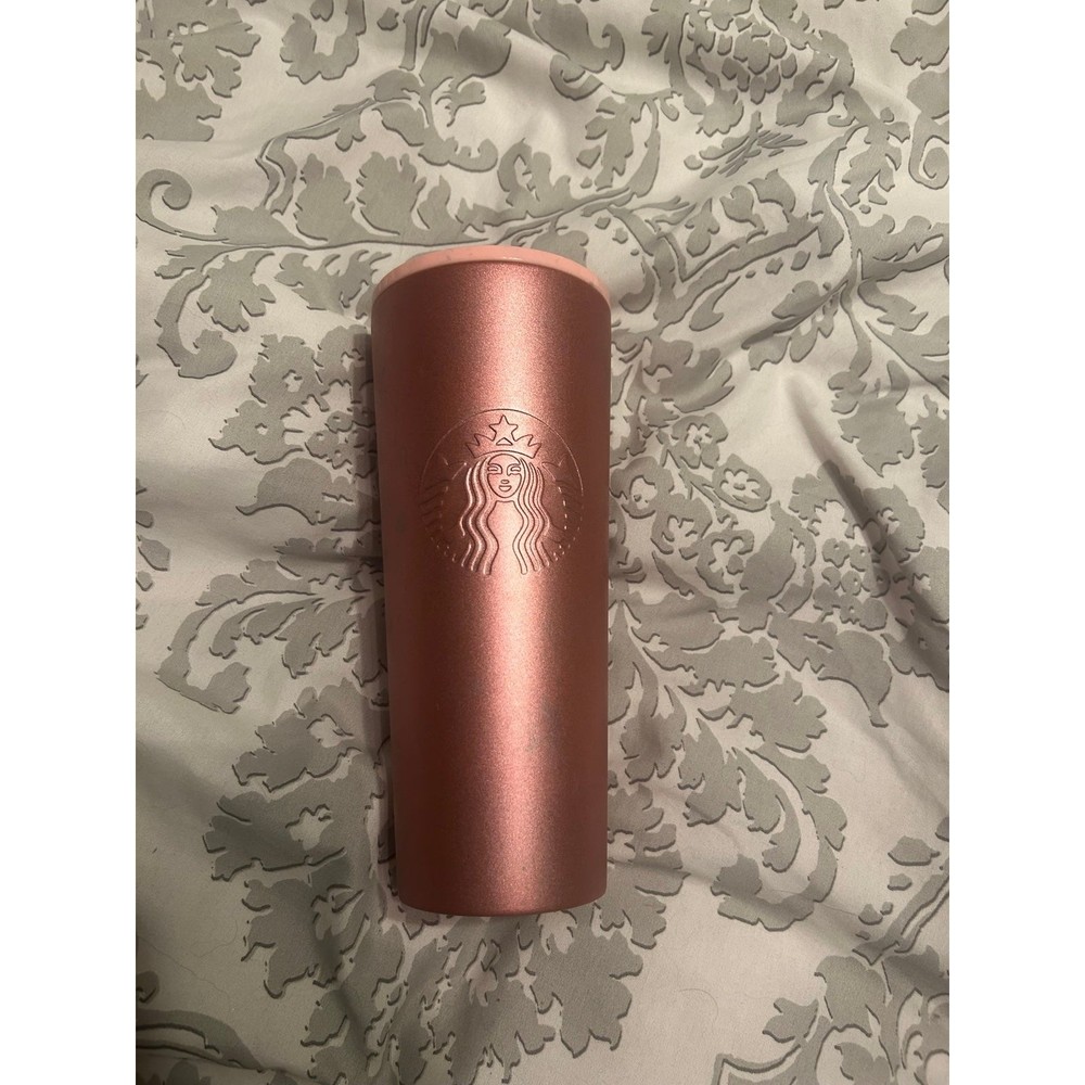 Starbucks 24oz Glitter Gradient Rose Gold Pink Cold Cup/Tumbler 2020 Valentine's
